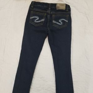 Girls Silver Jean skinny